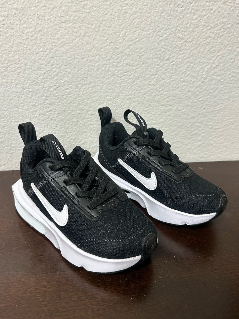 Nike Air Max INTRLK Lite TD Toddler Boys Black White Slip On Size 8C